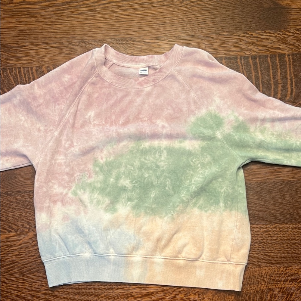 Old Navy Womens Pastel Tie-Dye Small Crewneck Sweatshirt